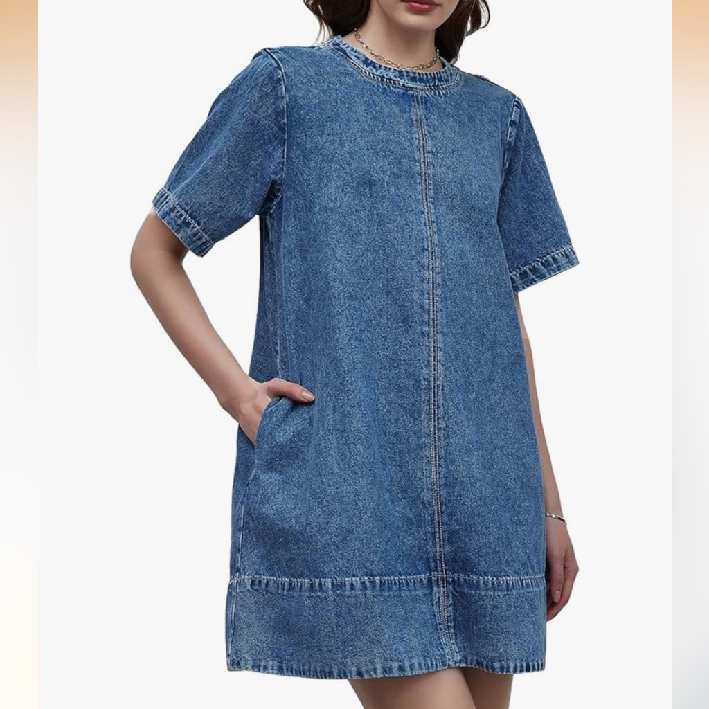 Chambray Blue Denim Dress